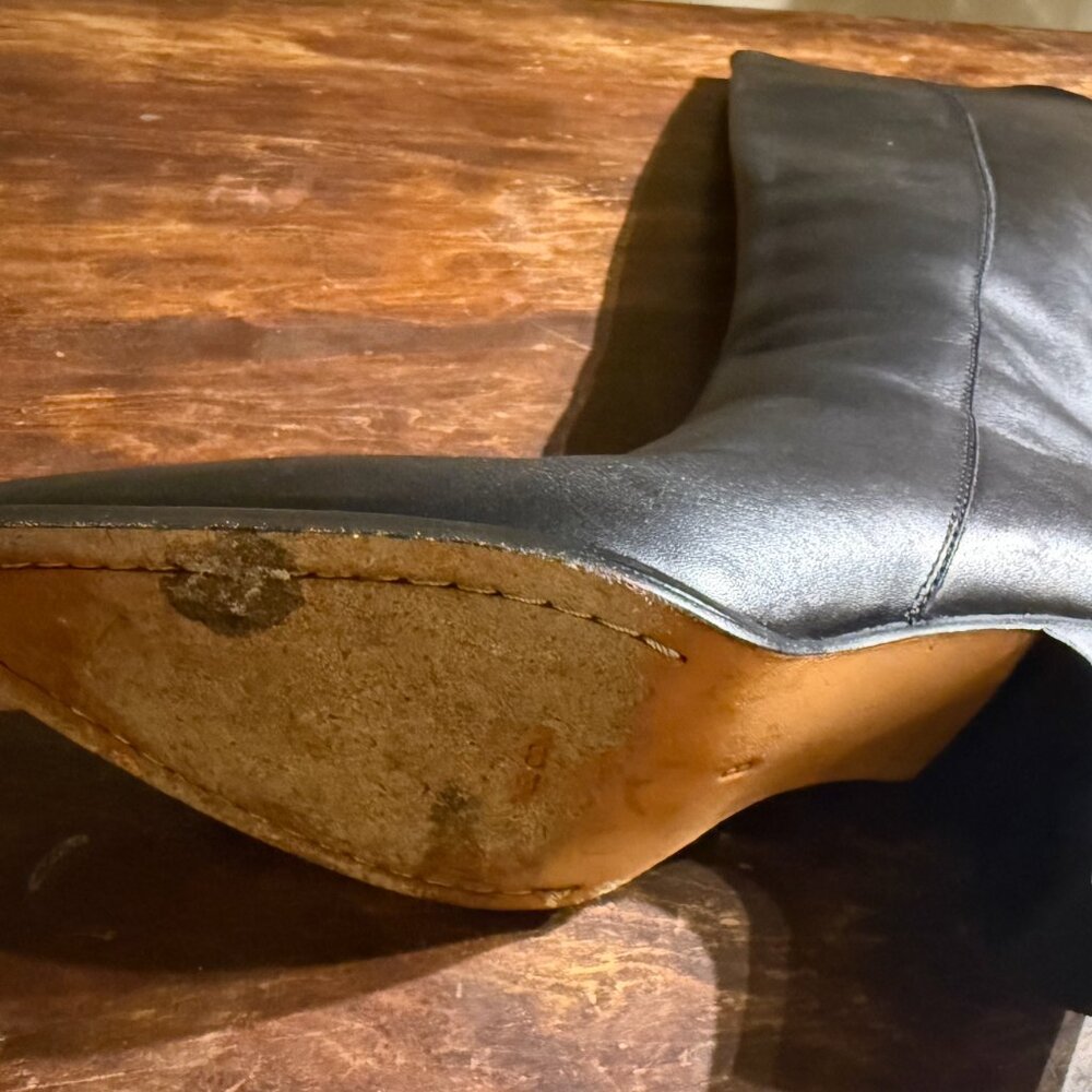 Rachel Comey Black Tall Leather Heeled Boots - Picture 12 of 16